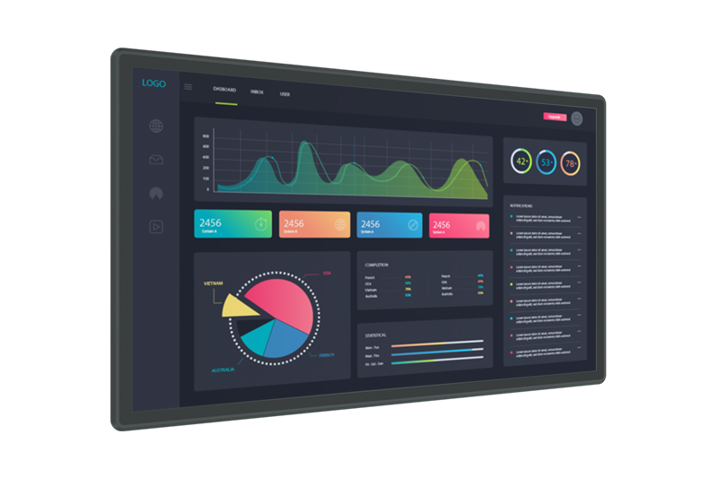 2 Monitor Industrial VIO-W221 – Frontal Izquierda